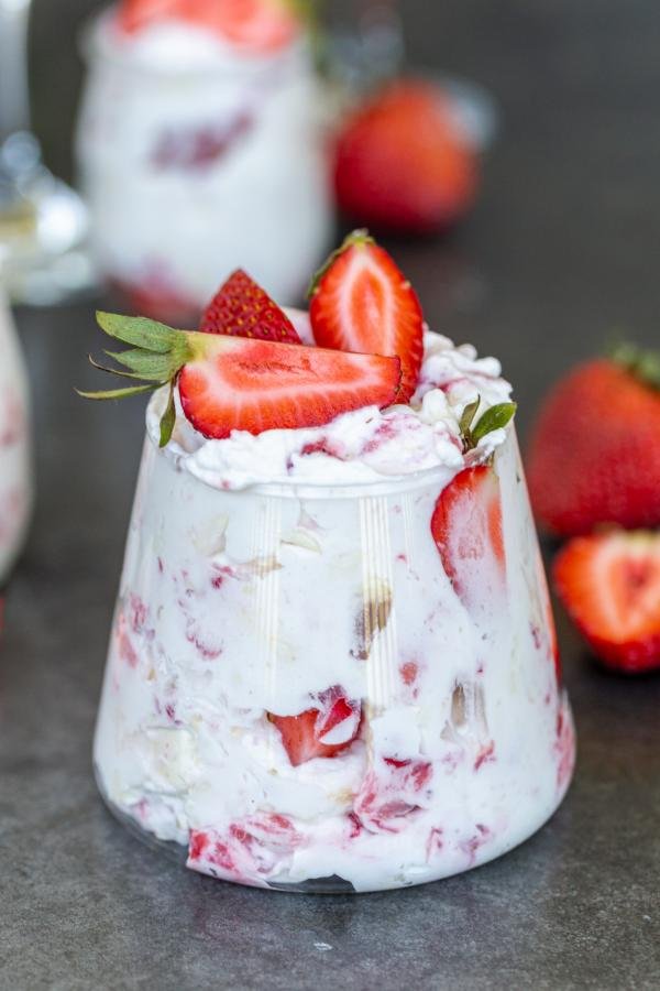 English Eton Mess in a cup.