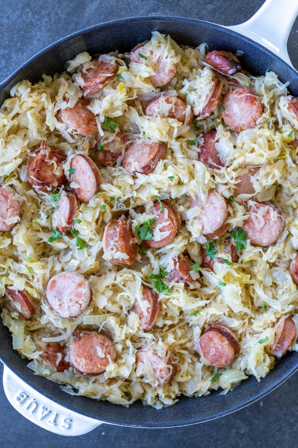 Classic Kielbasa and Sauerkraut (OnePan Meal) Momsdish