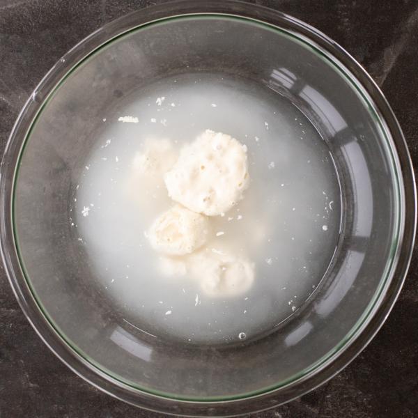 Starter with water in a bowl.
