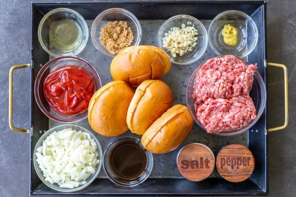 Ingredients for sloppy joes