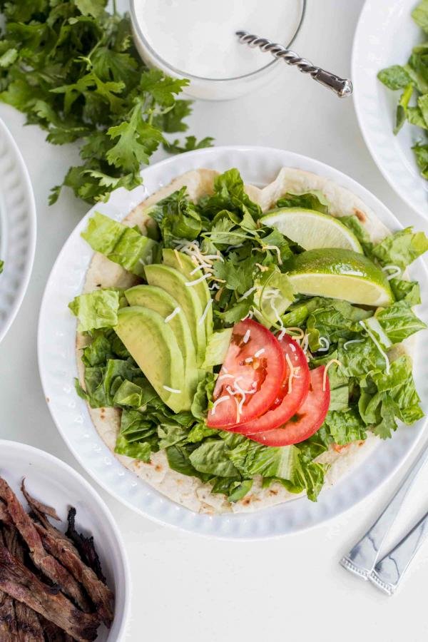 Cafe rio salad in a plate. 