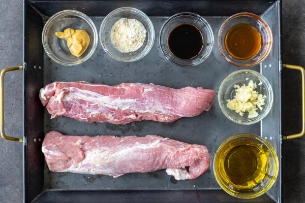 Ingredients for Pork Tenderloin recipe.