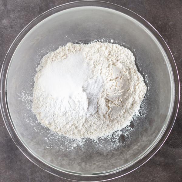 Dry ingredients in a bowl.