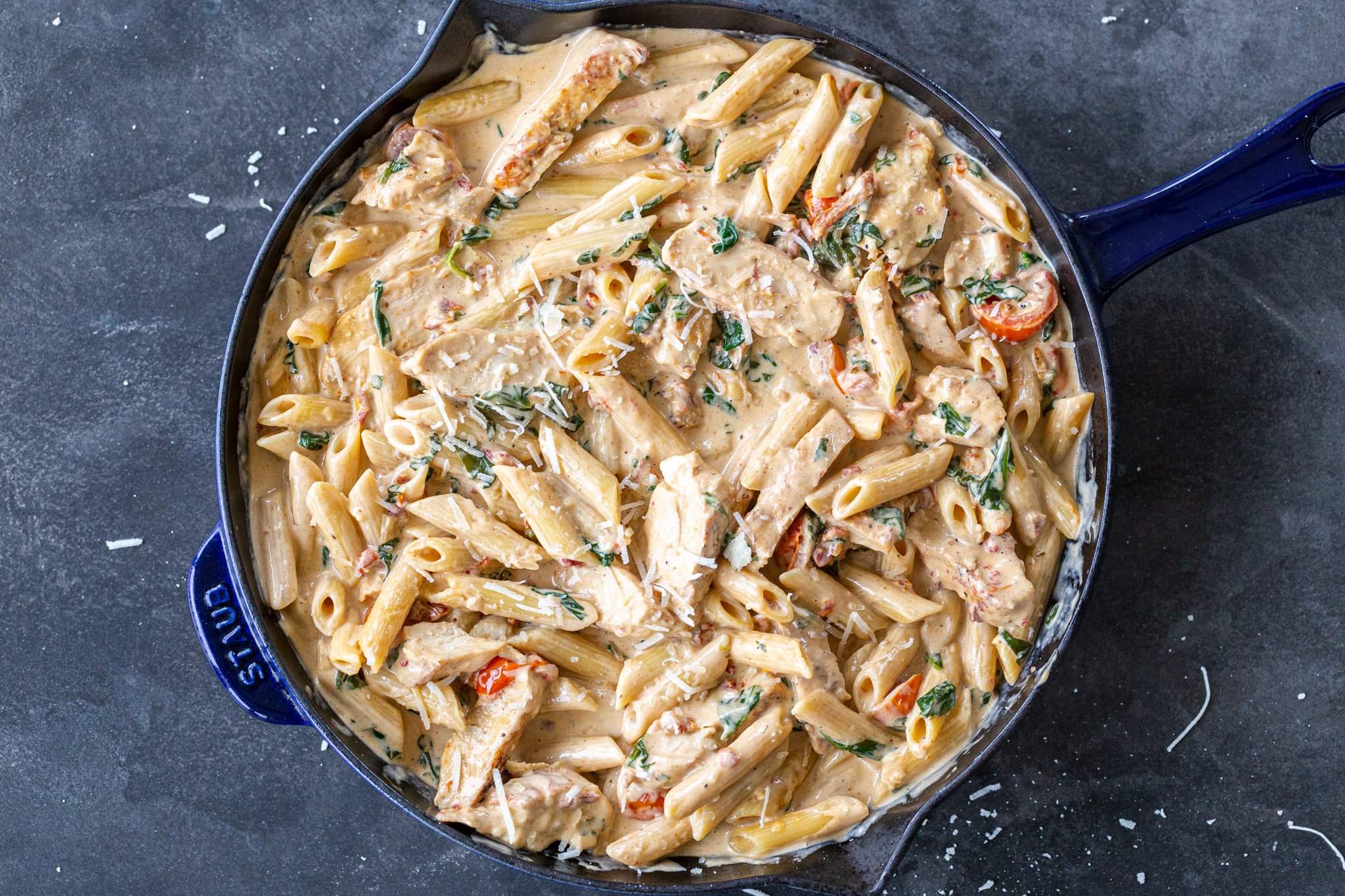 Creamy Tuscan Chicken Penne - Girl Gone Gourmet