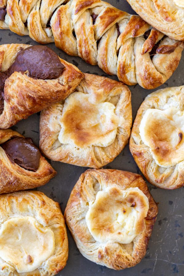 Cheese Danish and Nutella danish.