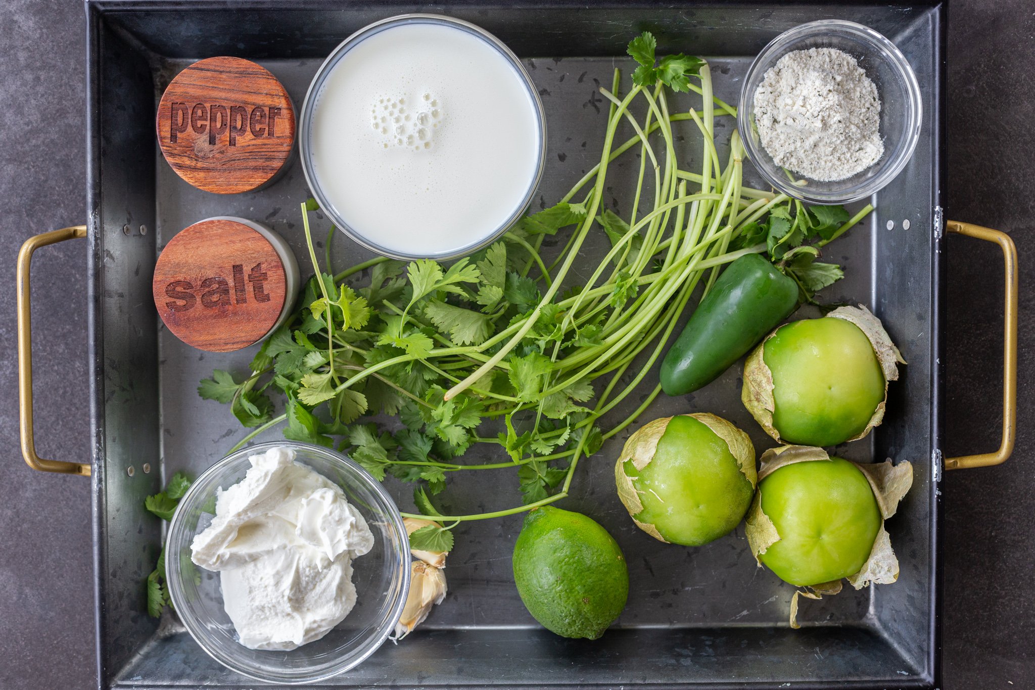 Creamy Tomatillo Dressing with Fresh Cilantro Momsdish