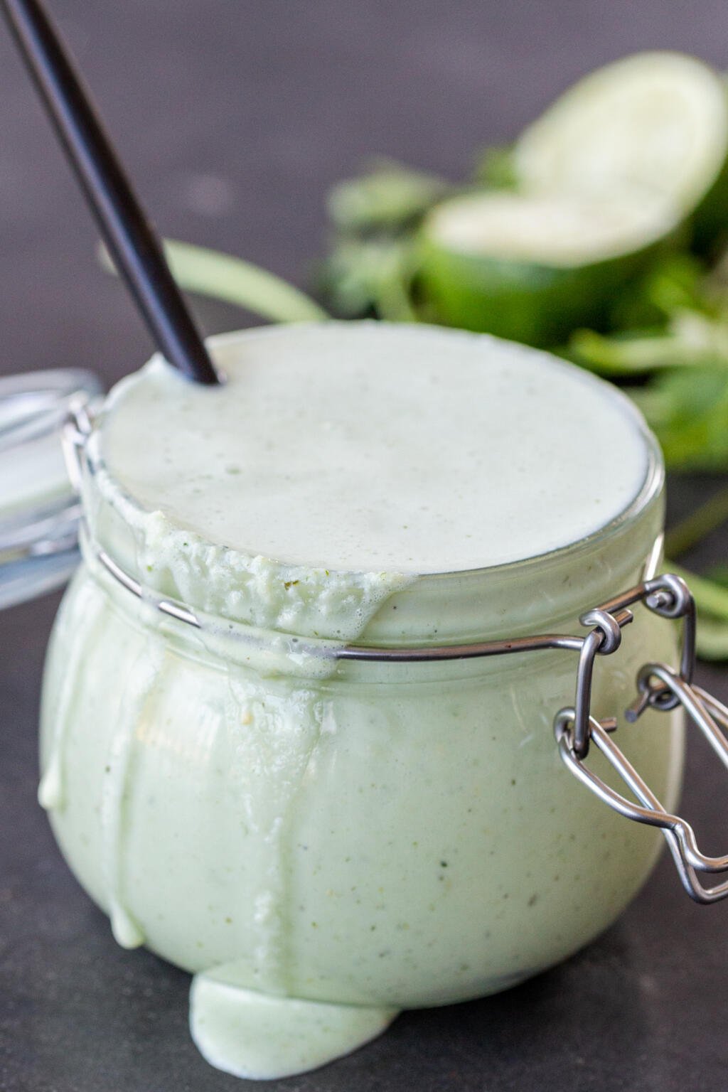 Creamy Tomatillo Dressing with Fresh Cilantro Momsdish