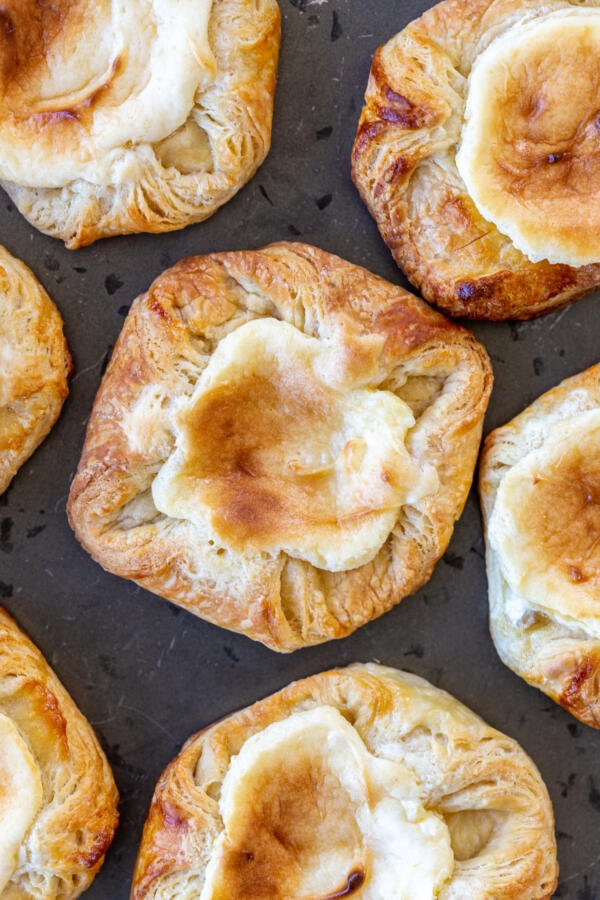 Cheese Danish on a serving tray.