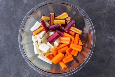 Carrots And Parsnips in a bowl.