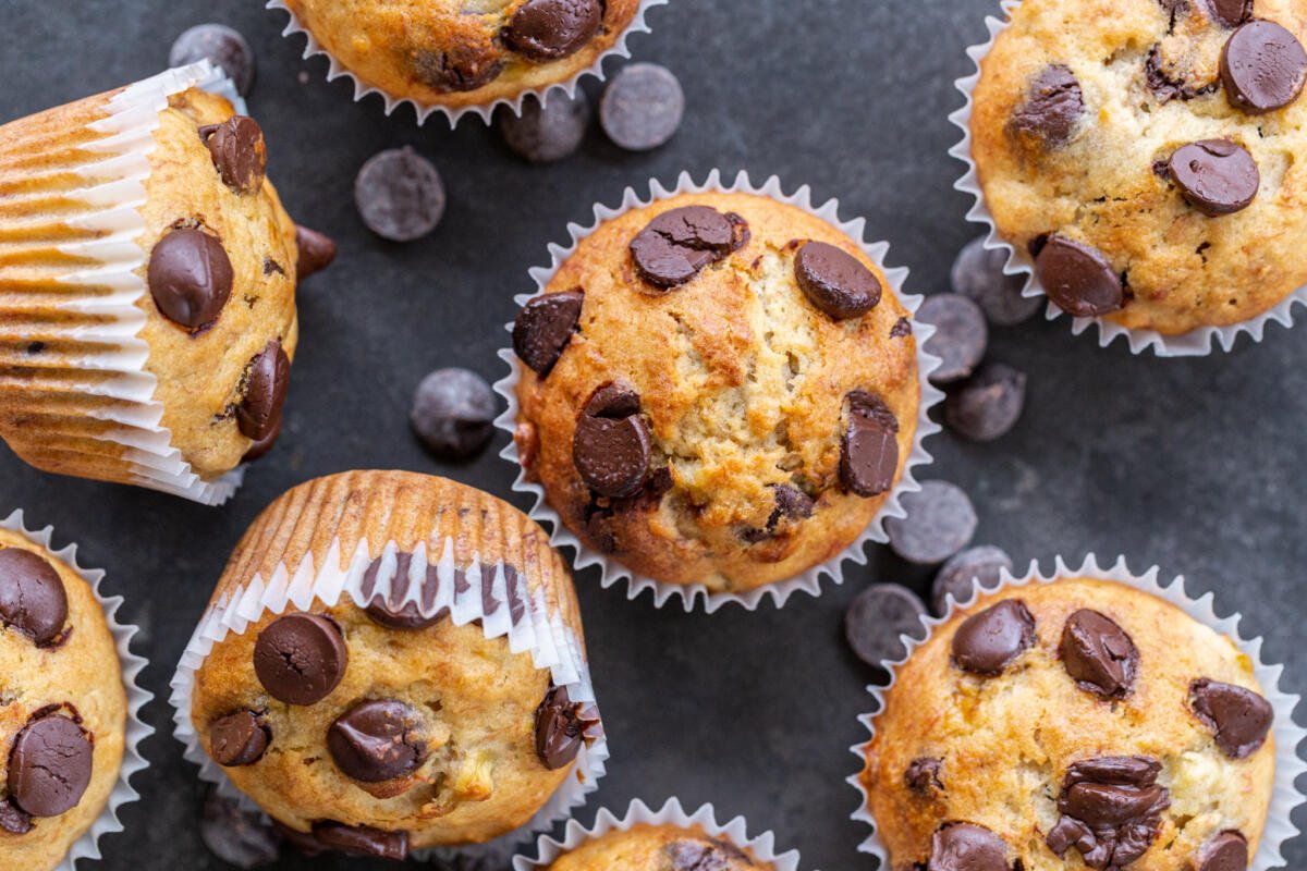 Banana Chocolate Chip Muffins Momsdish