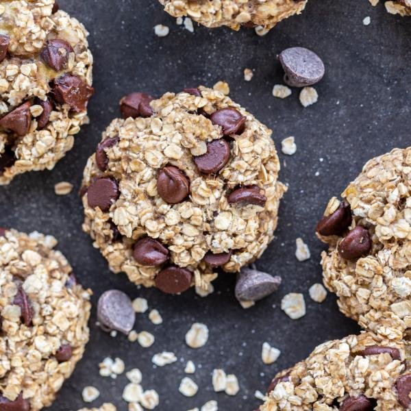 Banana Oatmeal Cookies with oats.