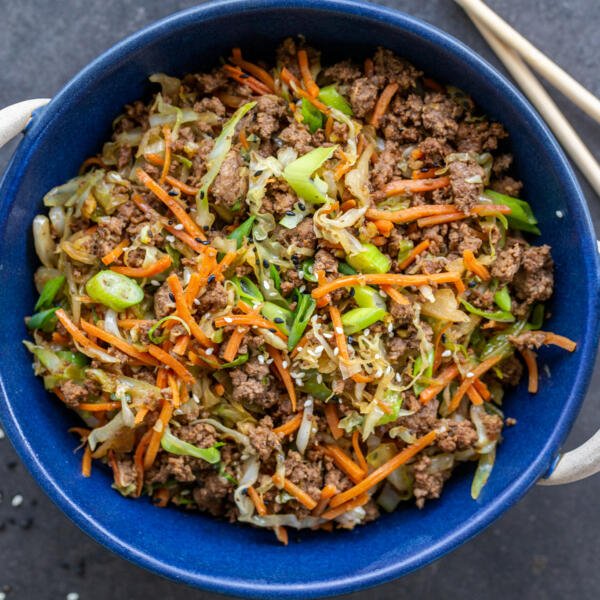 Eggrolls in a bowl.