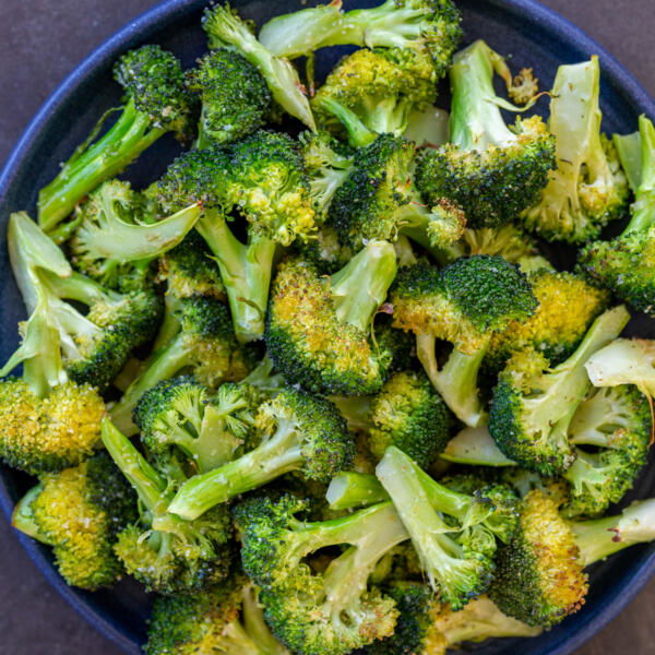 Oven-Roasted Broccoli on a plate.