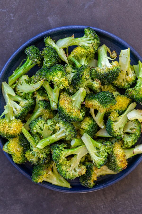 Oven-Roasted Broccoli on a plate.