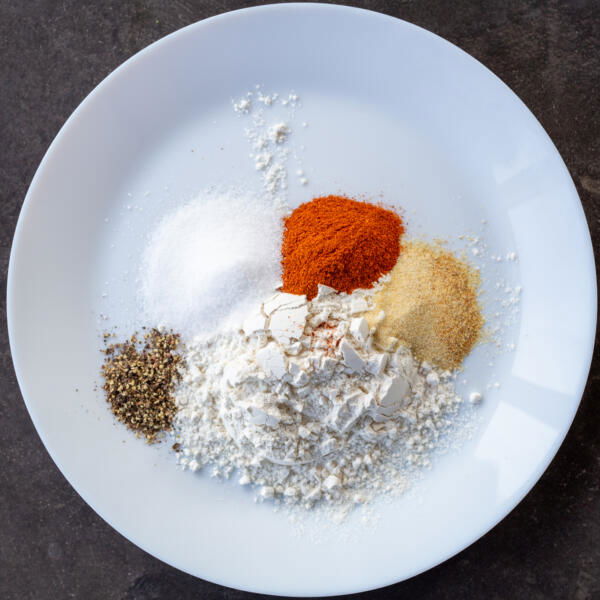 Tilapia seasoning on a plate.