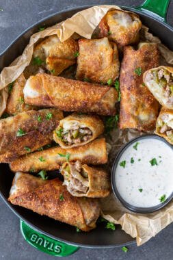 Philly Cheesesteak Egg Rolls - Momsdish