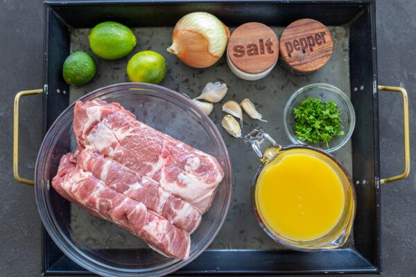 Ingredients for Cuban pork.