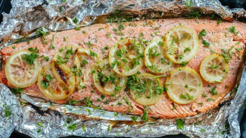 A Tale of Salmon, Aluminum Foil and a Hot Skillet