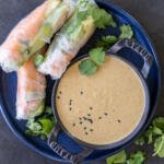 Peanut Sauce for Spring Rolls in a bowl.