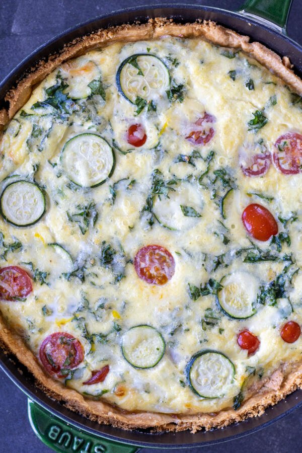 Easy Veggie Quiche Recipe Momsdish