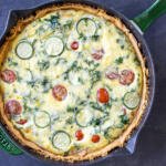 Veggie Quiche baked in a pan.
