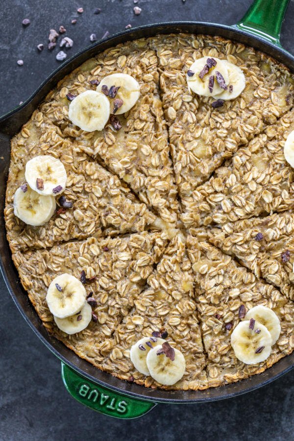 Sliced Banana Baked Oatmeal.