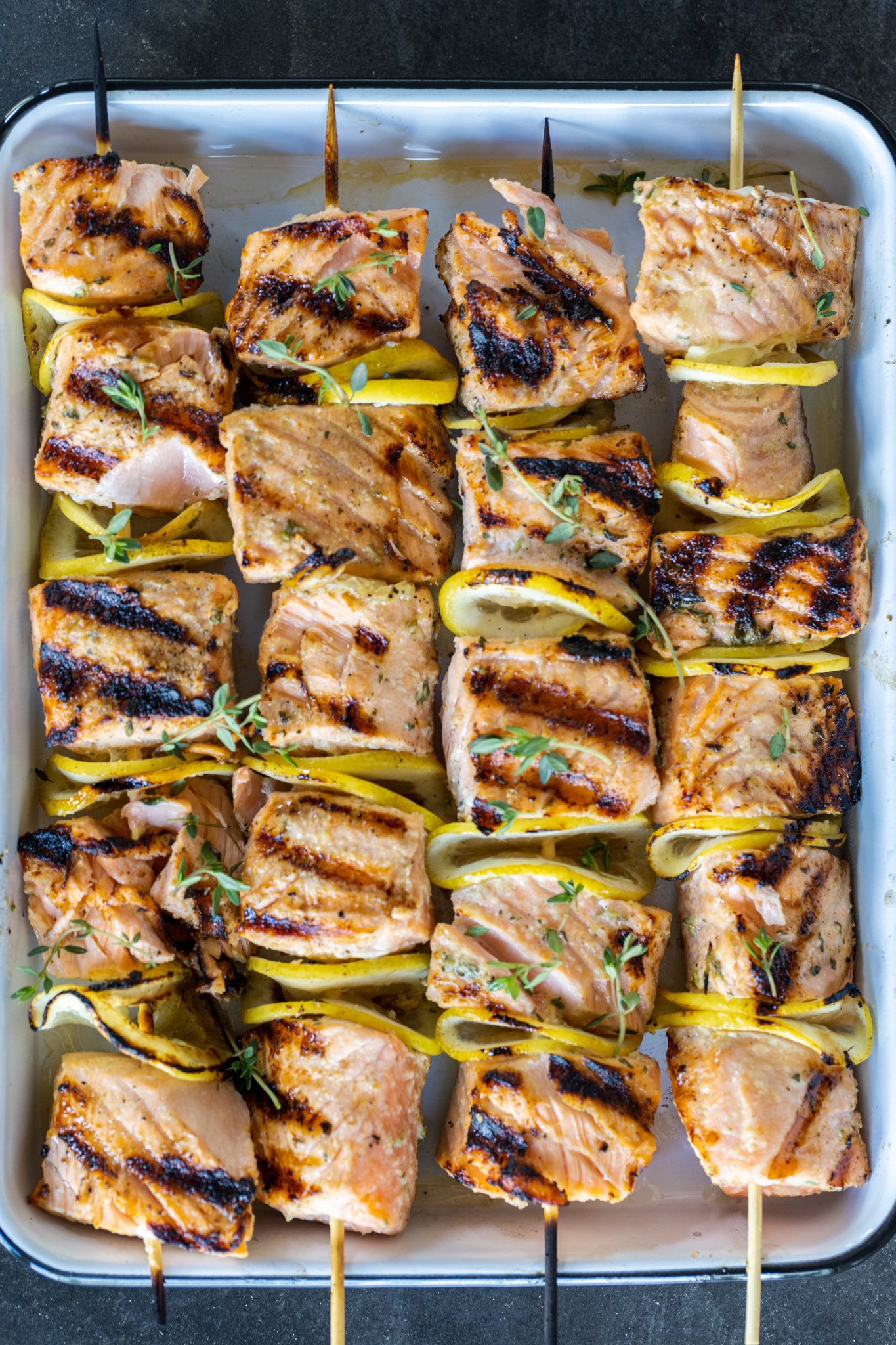 Grilled Salmon Kebabs (5 Ingredients) Momsdish