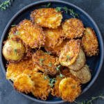 Parmesan Crusted Potatoes on a serving plate.