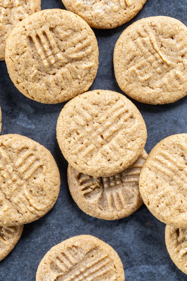 Peanut Butter Cookies on a tray. 