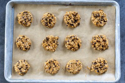 Peanut Butter Oatmeal Cookies before baking.