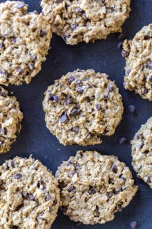 Peanut Butter Oatmeal Cookies on a tray.