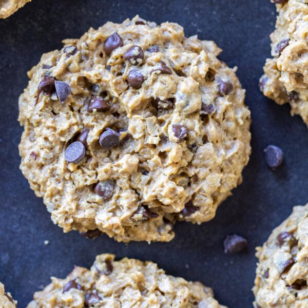 Peanut Butter Oatmeal Cookie with other cookies around.