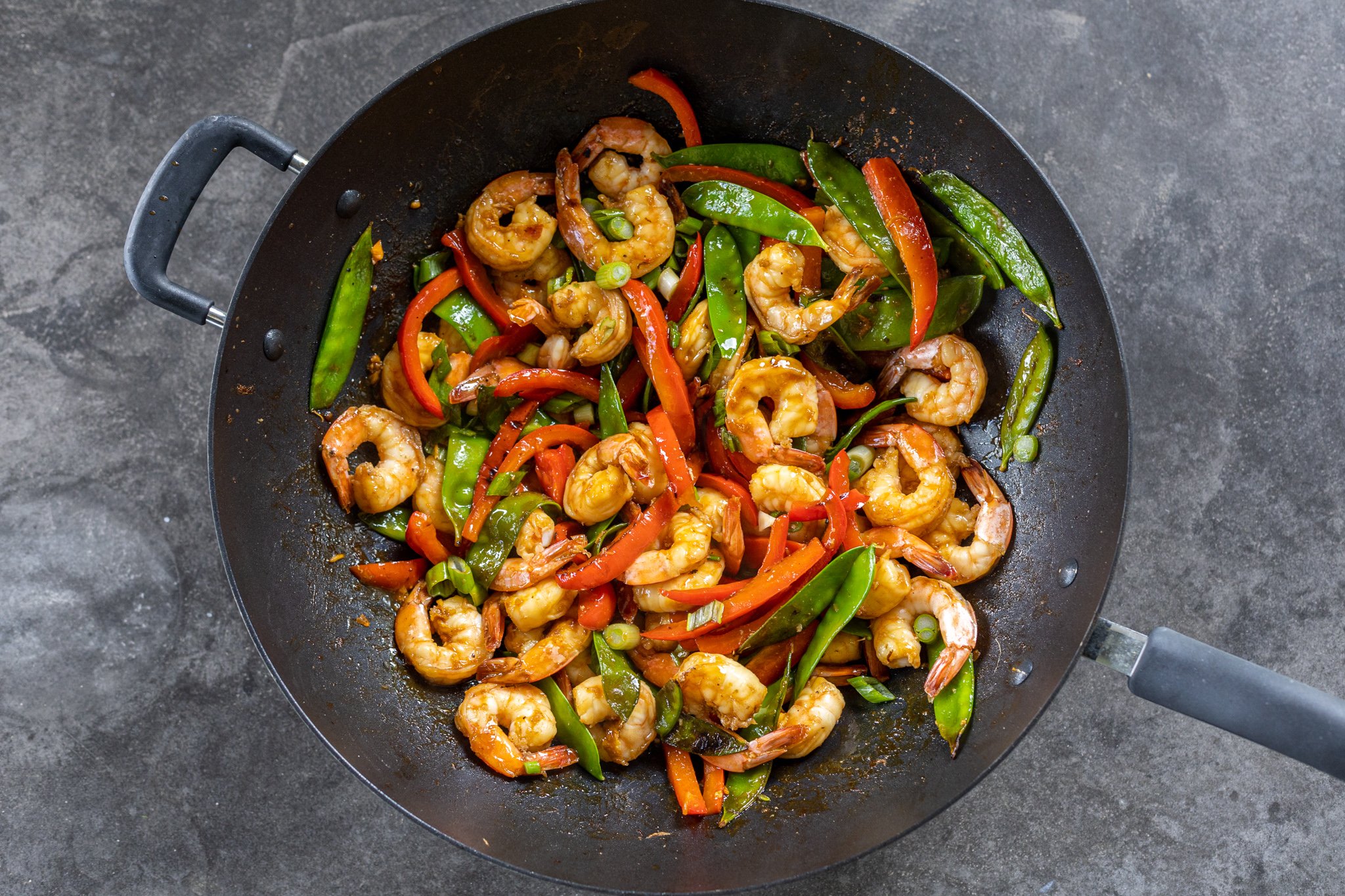 Shrimp Stir Fry in our NEW 14” Wok tonight! 🍤 #HexClad, By HexClad