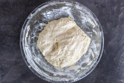 Scones dough in a bowl.