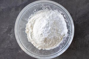 Dry ingredients in a bowl.