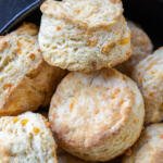Cheddar Cheese Biscuits in a bowl.