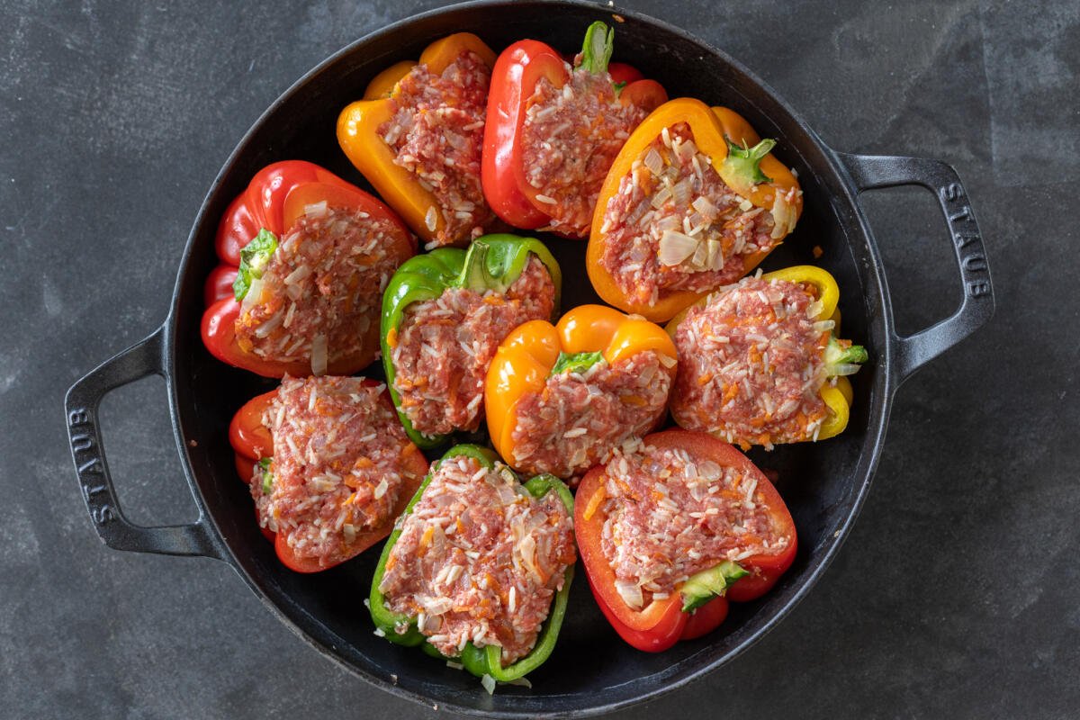 Ground Beef Stuffed Peppers - Momsdish