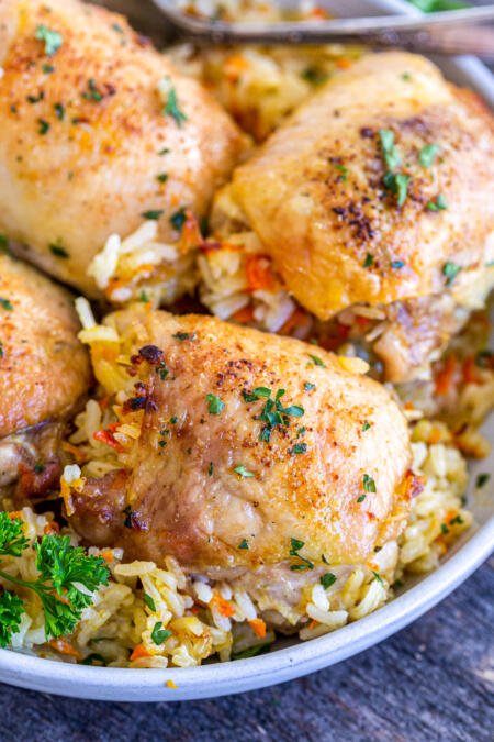 Rice Stuffed Chicken Thighs - Momsdish