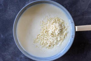 Creamy sauce with parmesan cheese added.