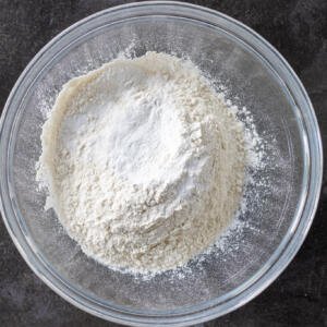 Dry ingredients in a bowl.