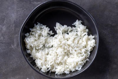 Rice in a bowl.