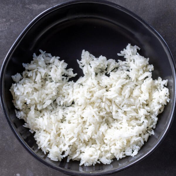 Rice in a bowl.