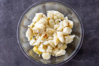 Potato in a bowl.