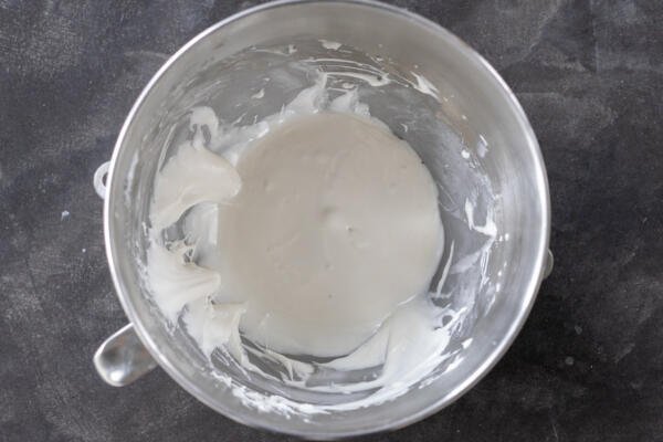 Royal icing in a bowl.