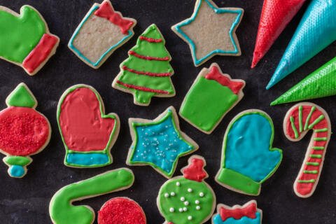 Cookies with royal icing.