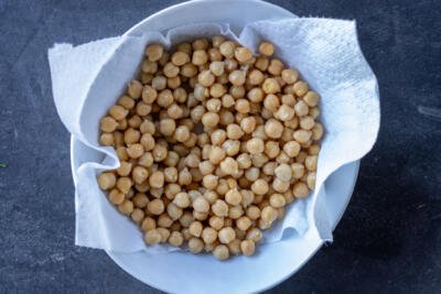 Chickpeas in a napkin.