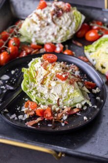 Wedge Salad on a serving plate.