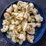 Plated Air Fryer Roasted Cauliflower.