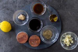 Ingredients for London broil marinade.