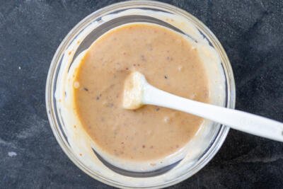 Bang Bang sauce in a bowl.